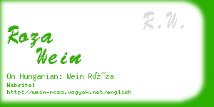 roza wein business card